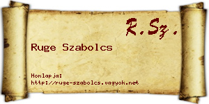 Ruge Szabolcs névjegykártya